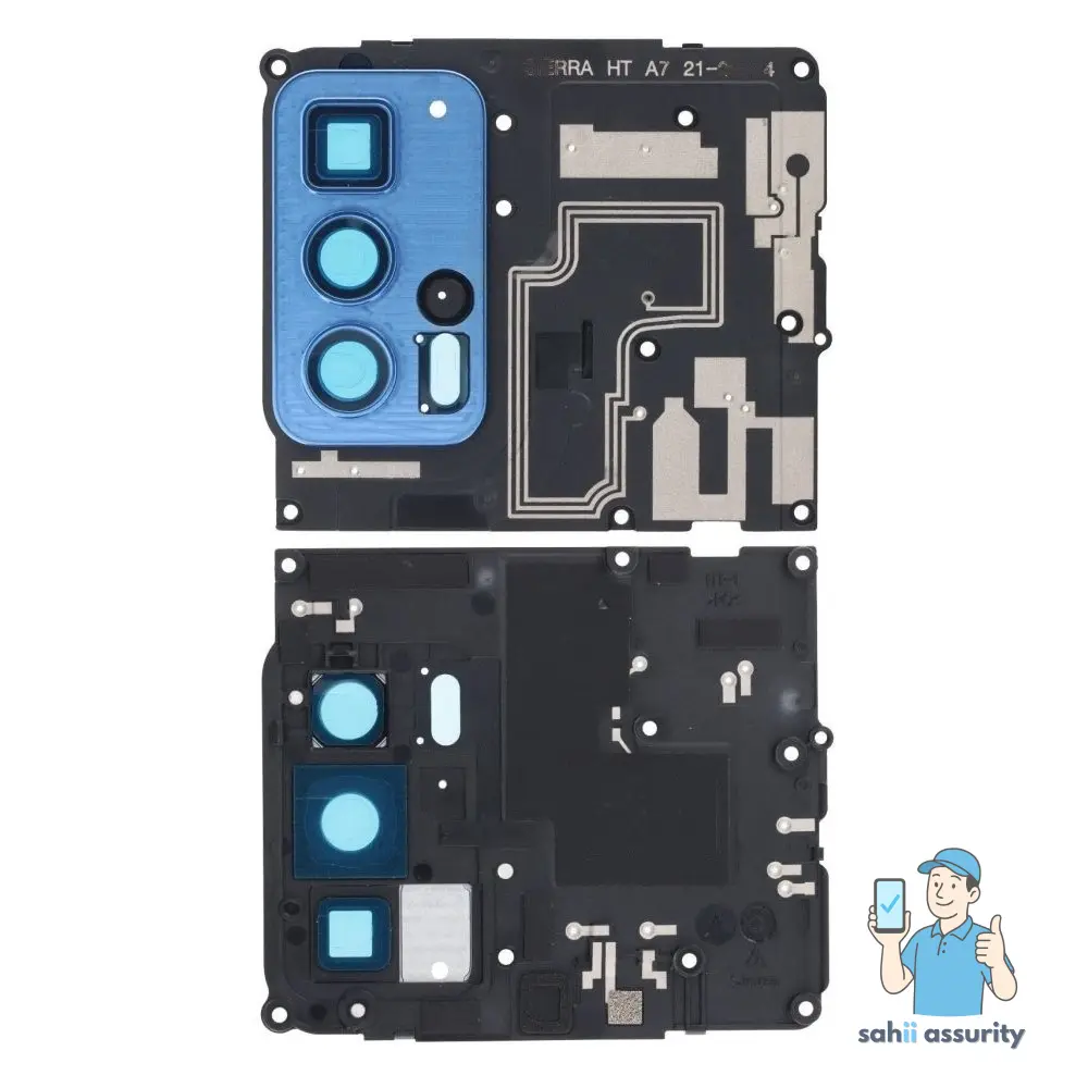 Camera Lens Glass with Frame for Motorola Edge 20 Pro Blue